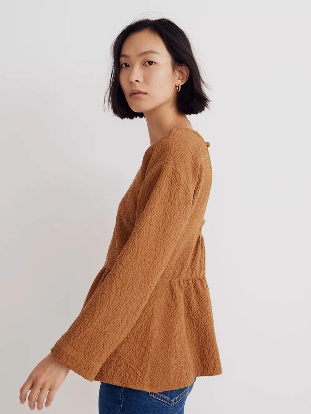 Madewell lightspun peplum